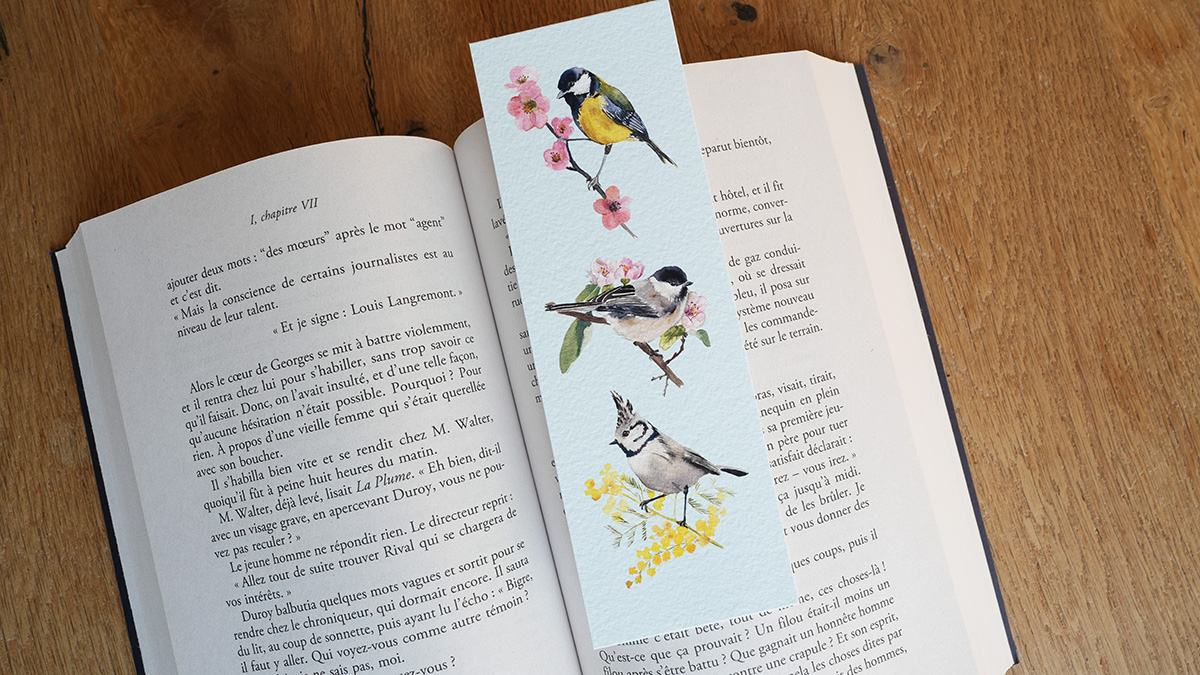 Marque-Page Trio de mésanges