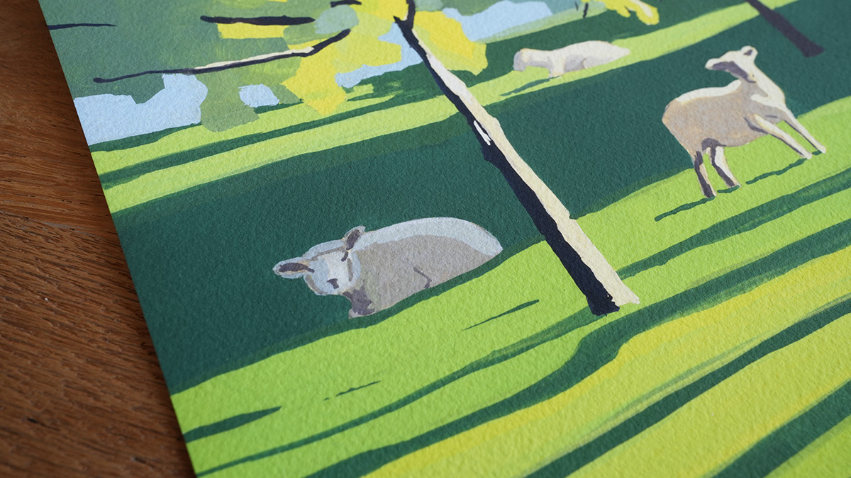 Etretat - Moutons au soleil couchant – Image 6