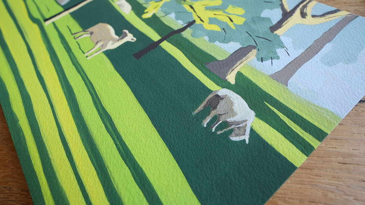 Etretat - Moutons au soleil couchant – Image 5