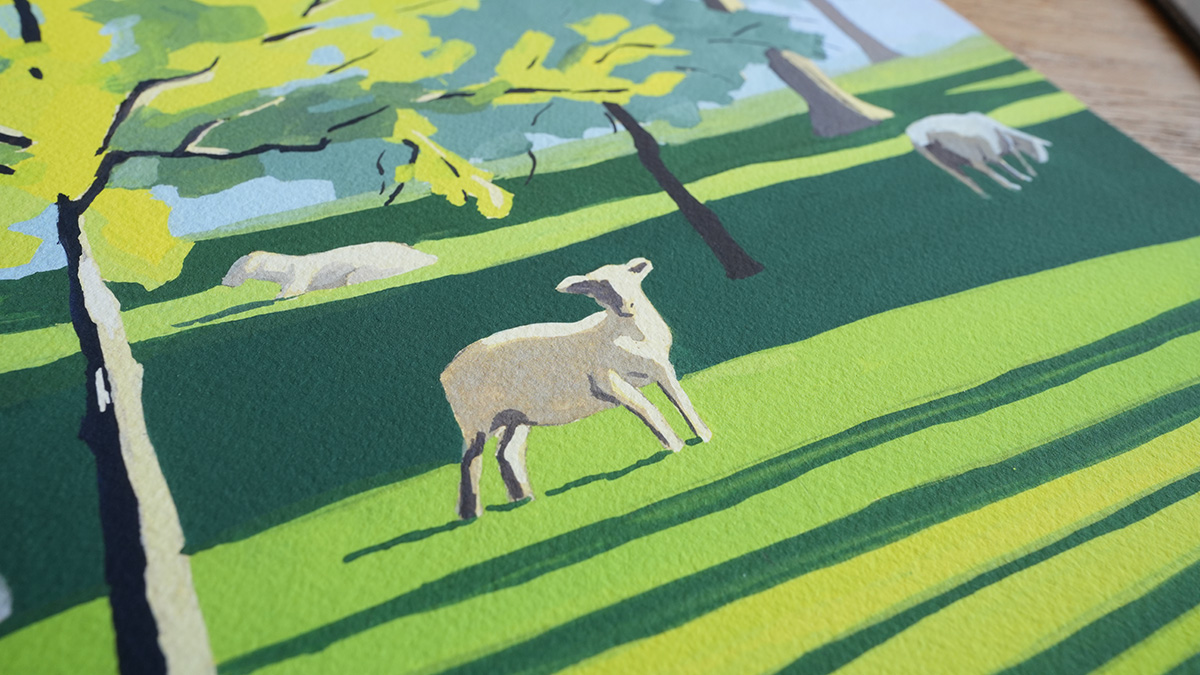 Etretat - Moutons au soleil couchant – Image 4